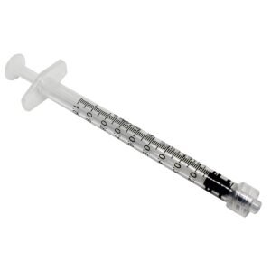 Syringes 1ml Luer Lock with Needle – 100 Pack