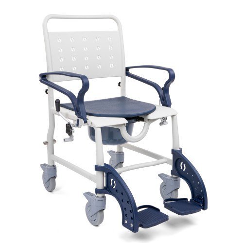 3-in-1 Commode Wheelchair Shower Chair with Brakes – Premium - Image 3