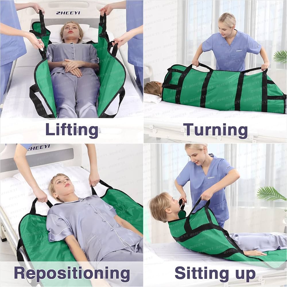 Patient Transfer Lifting Sheet – Bed Repositioning & Turning Aid - Image 2