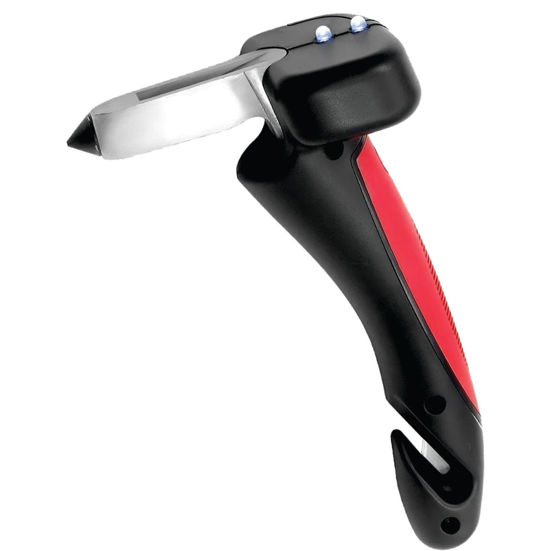 Car Assist Handle with Window Breaker, Seatbelt Cutter & LED Light