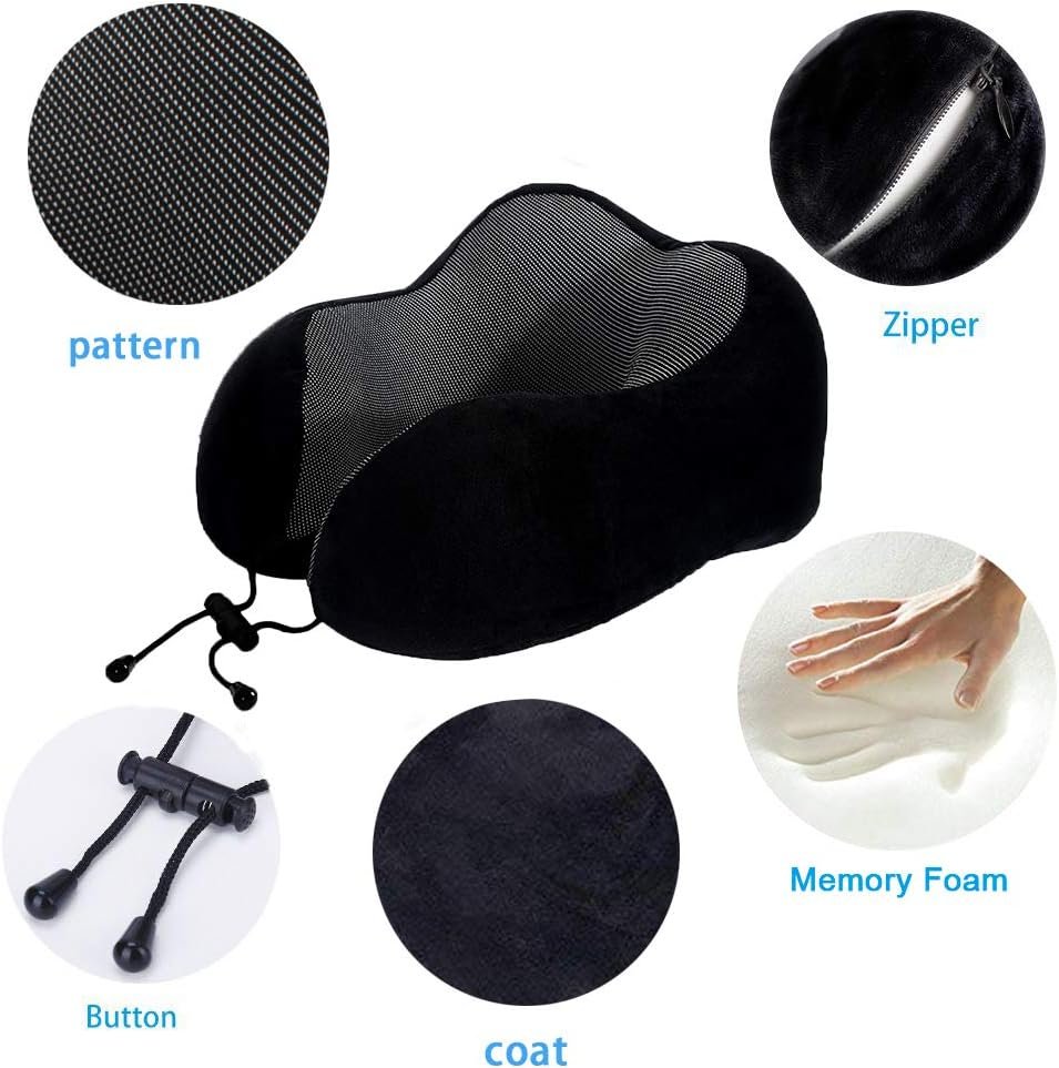 Memory Foam Neck Travel Pillow U Shape Support Cushion - Image 2