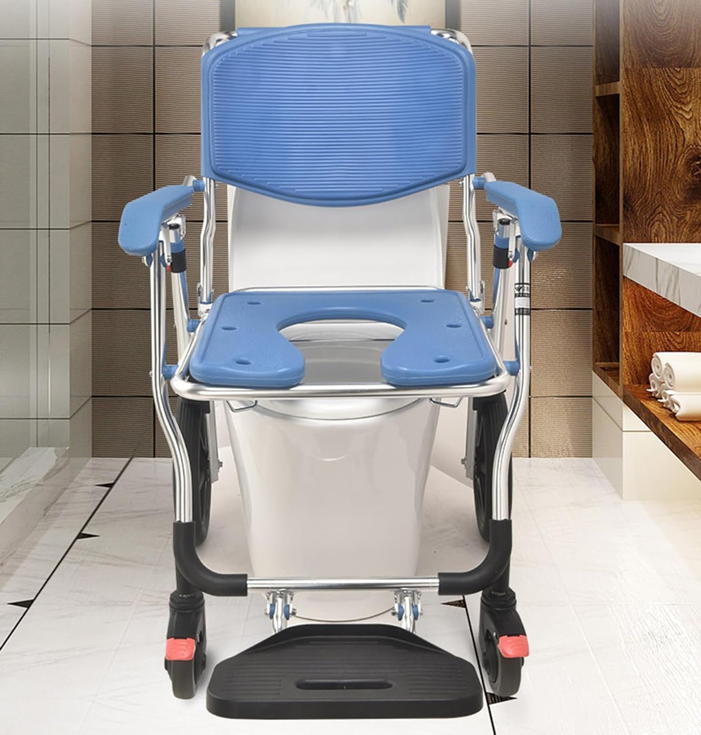 Commode Chair 4-in-1 Wheeled For shower - Image 2
