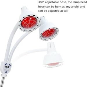 Double Head Infrared Red Light Therapy Lamp with Rolling Stand – Dual 275W Heat Treatment for Pain Relief
